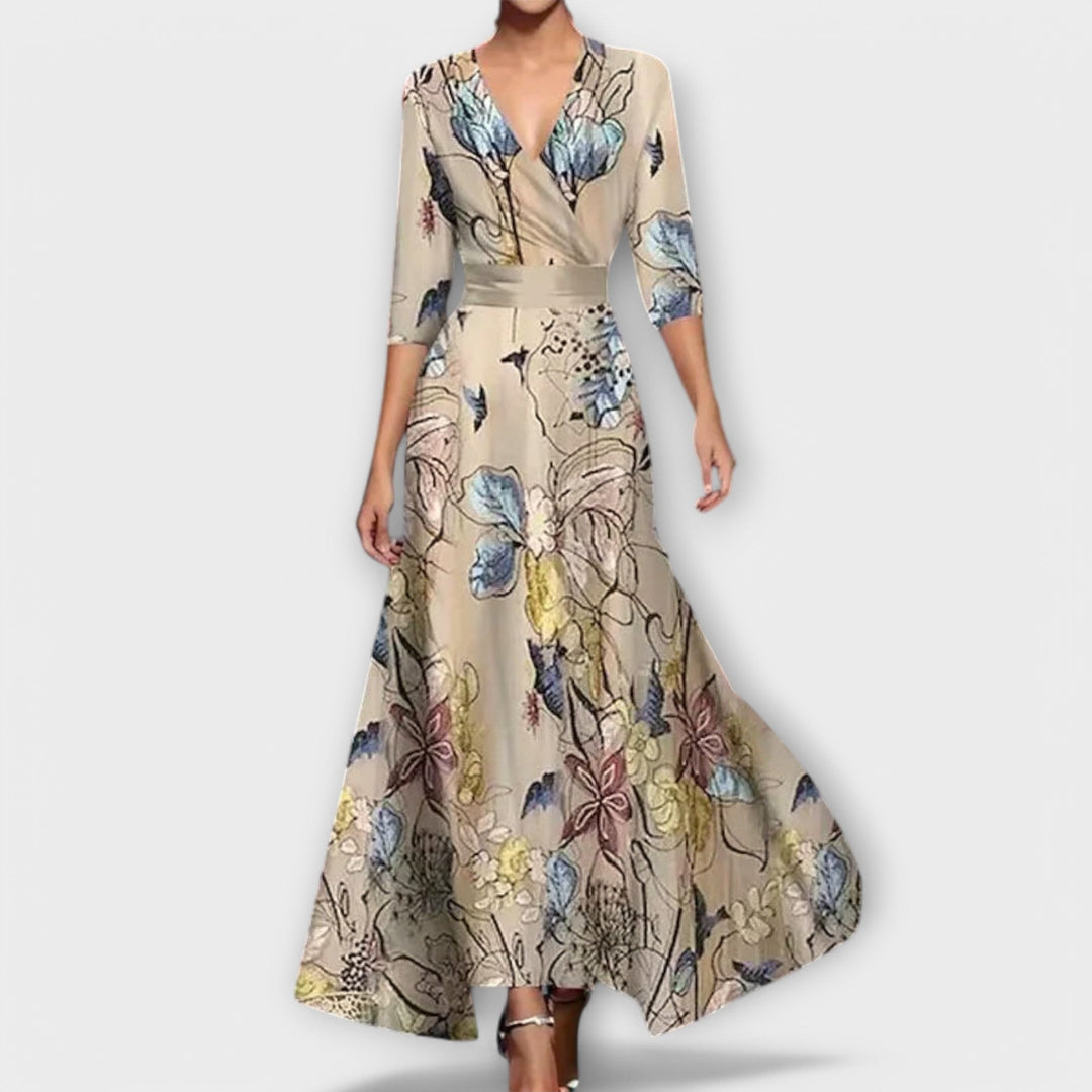 Elegantes Mouwen Design Damenkleid