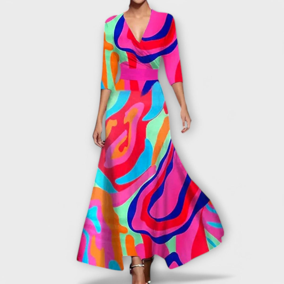 Elegantes Mouwen Design Damenkleid
