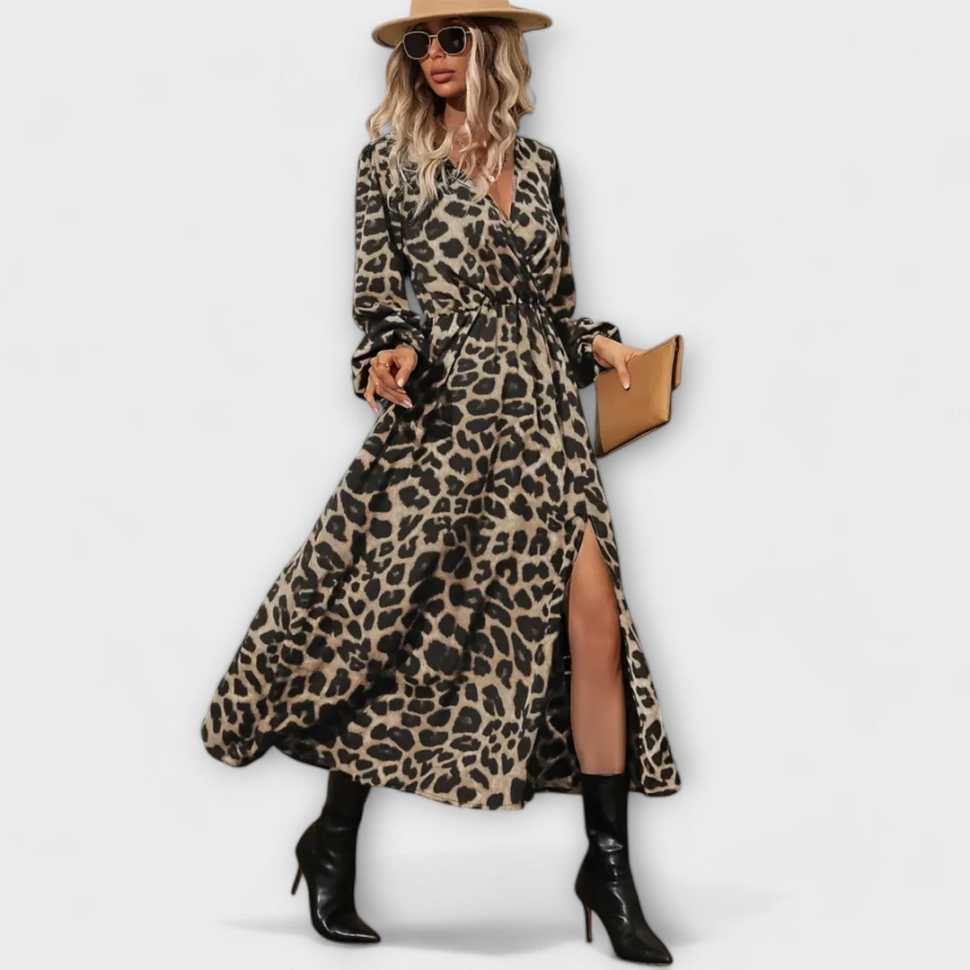 Stilvolles Kleid mit Leopardenmuster