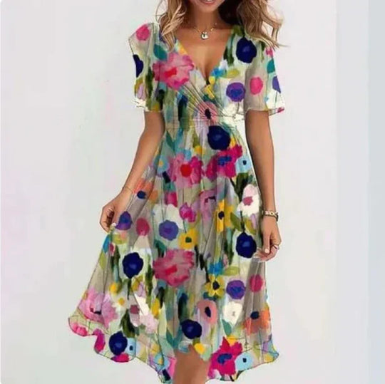 MATILDE | ELEGANTES MAXIKLEID MIT V-AUSSCHNITT