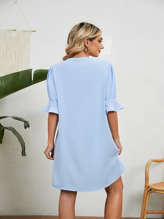Amabel | Sommer Damen Kleid mit V-Ausschnitt