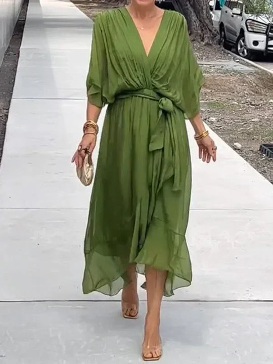 DARIA | LEICHTES KLEID MIT V-AUSSCHNITT