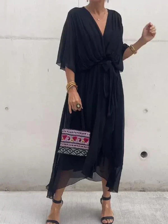 DARIA | LEICHTES KLEID MIT V-AUSSCHNITT