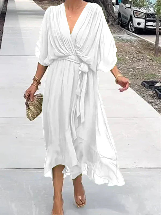 DARIA | LEICHTES KLEID MIT V-AUSSCHNITT