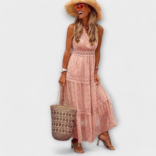 Maxikleid mit Boho-Spitze