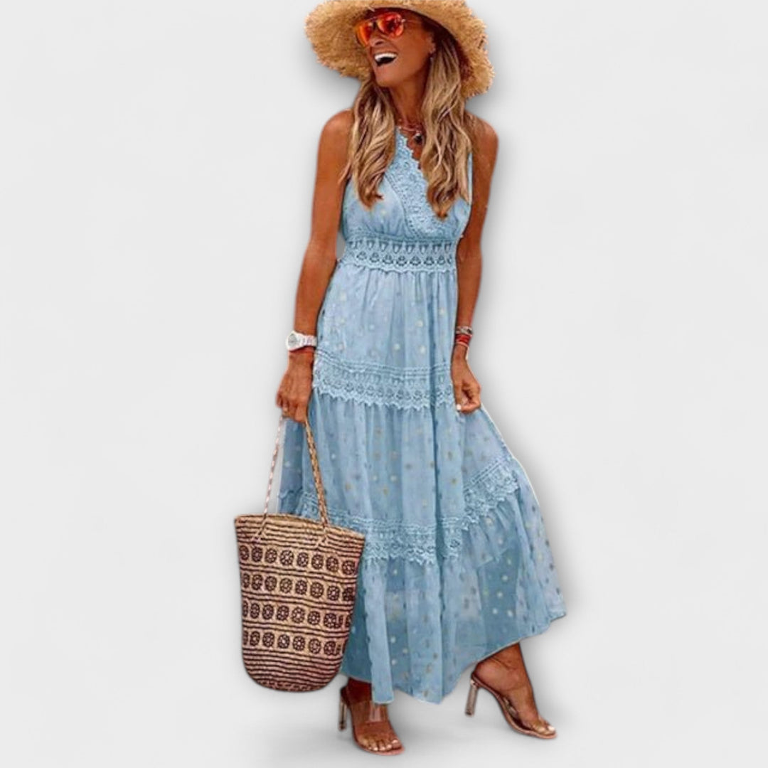 Maxikleid mit Boho-Spitze
