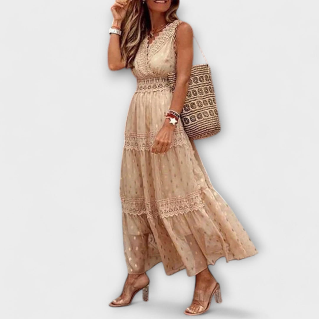 Maxikleid mit Boho-Spitze