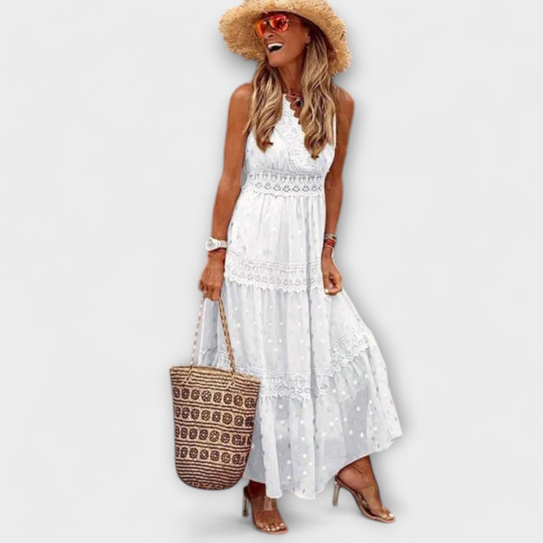 Maxikleid mit Boho-Spitze