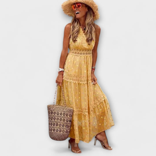 Maxikleid mit Boho-Spitze