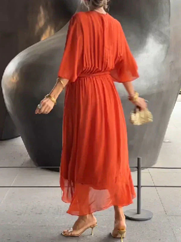 DARIA | LEICHTES KLEID MIT V-AUSSCHNITT