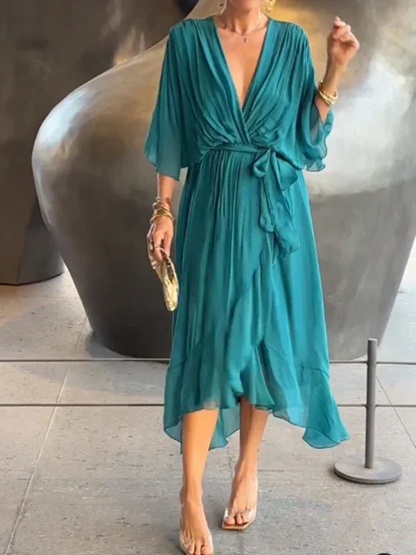 DARIA | LEICHTES KLEID MIT V-AUSSCHNITT