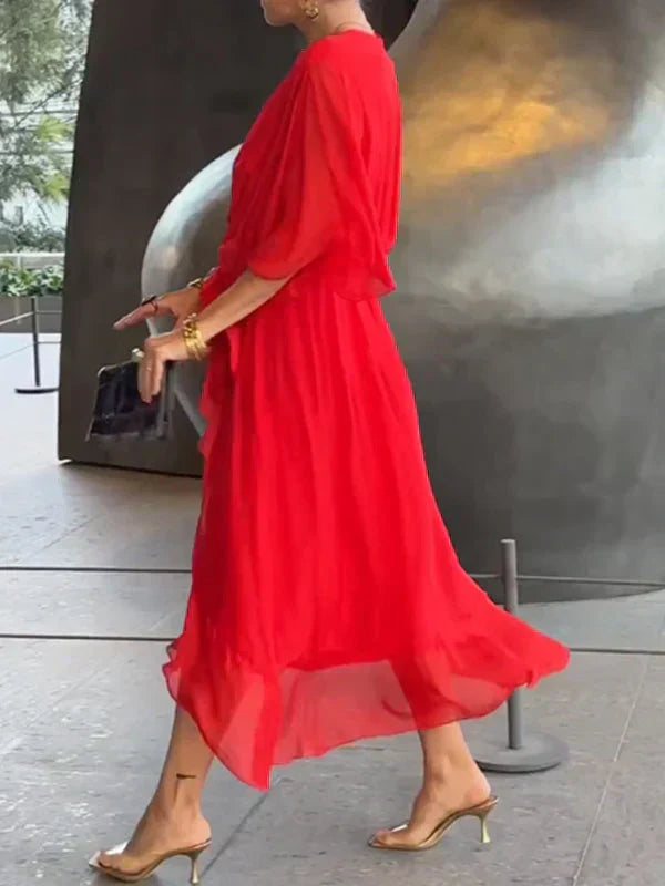 DARIA | LEICHTES KLEID MIT V-AUSSCHNITT