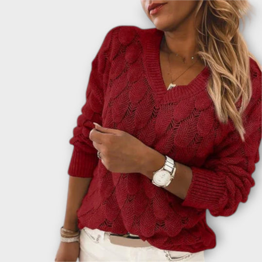 Pullover mit V-Ausschnitt