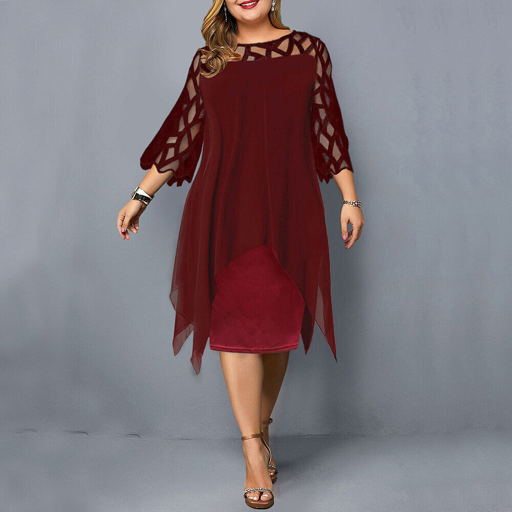 MILENA | CHICES MIDIKLEID IN GROSSER GRÖSSE FÜR MODERNE FRAUEN