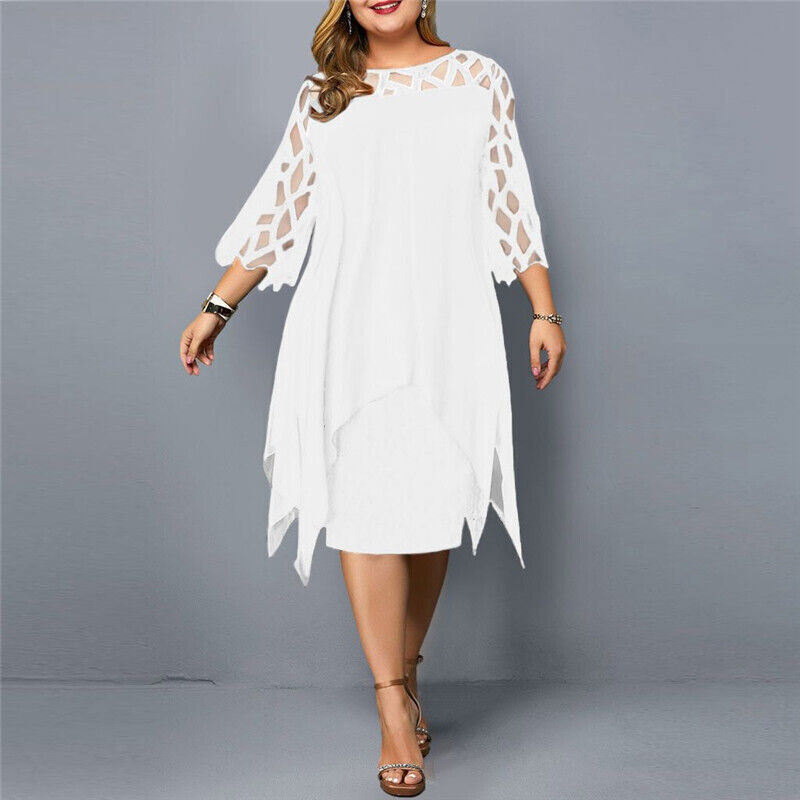 MILENA | CHICES MIDIKLEID IN GROSSER GRÖSSE FÜR MODERNE FRAUEN