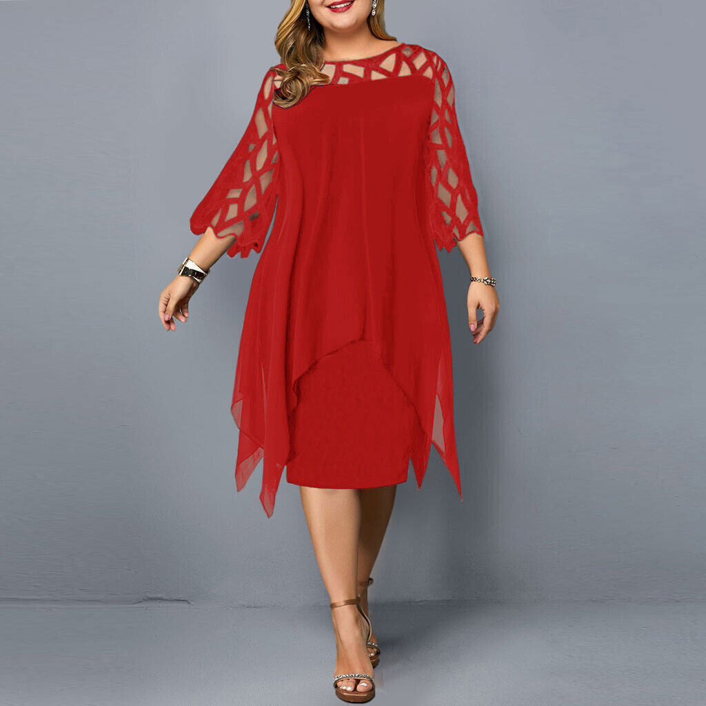 MILENA | CHICES MIDIKLEID IN GROSSER GRÖSSE FÜR MODERNE FRAUEN