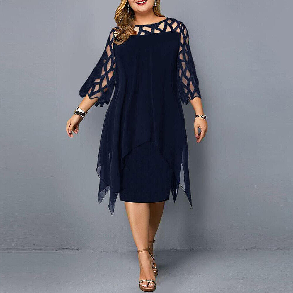 MILENA | CHICES MIDIKLEID IN GROSSER GRÖSSE FÜR MODERNE FRAUEN