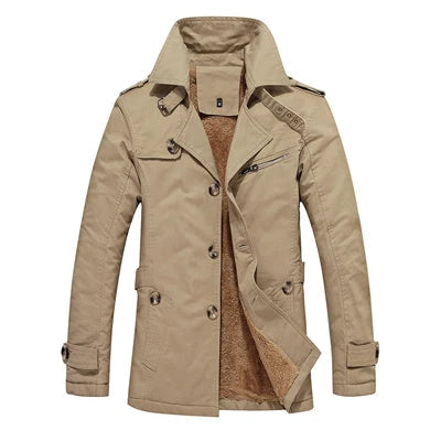 Eleganter wattierter Trenchcoat