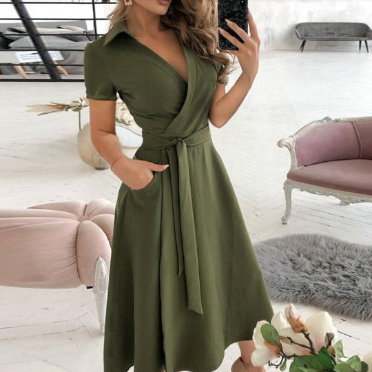 Fintan | A-Linie Krawatte Damen Kleid