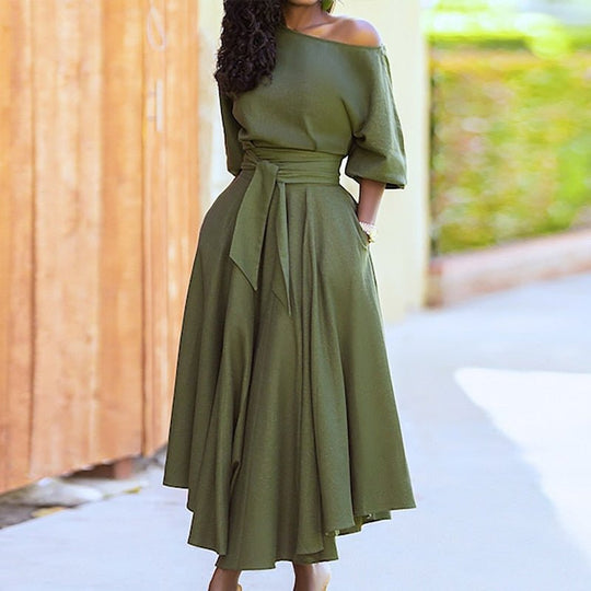 Fintan | A-Linie Krawatte Damen Kleid